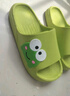 儿童拖鞋夏季外出洗澡居家内防臭防滑男童厚底外穿亲子抗菌凉拖鞋 厚底防滑版-【绿色】 单层 339青蛙 30 /30-31 长度 195 实拍图