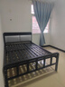 卡森琅【顺丰入户】床铁艺床主卧大床双人床铁床架1.5x2米铁架床软包床 黑床架高尾【灰软包】低价冲量 1.5*1.9/2.0m【默认发2.0长】 实拍图