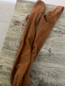 棉竹屋过膝袜女春秋季大腿袜子秋冬款长筒袜 1脏橘1咖色 实拍图