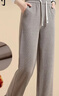 每时休闲裤女秋冬加绒加厚宽松直筒阔腿裤子女装新款8317H卡4XL 实拍图