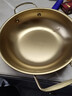 【韩剧同款】加厚不锈钢干锅海鲜锅火锅金色平底浅锅双耳锅泡面锅 单人款19cm【金色】双柄汤锅 实拍图