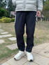 迪桑特（DESCENTE）TRAINING系列男士防水透湿抓绒保暖梭织运动长裤 BK-黑色 L (175/84A) 实拍图