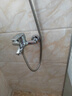 摩恩（MOEN）浴室全铜混水阀冷热水龙头淋浴双开浴缸龙头三联手持简易花洒套装 标准款全铜龙头 实拍图