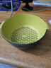 双层塑料洗菜盆沥水篮子厨房神器多功能客厅家用水果盘洗水果菜篮 青黄色 1个 实拍图