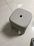 禧天龙塑料凳子家用休闲椅子加厚防滑凳板凳方凳换鞋凳D-2127冰河灰 实拍图