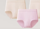 三枪【全棉高腰】女士内裤大码短裤提臀透气纯色送妈妈女三角裤3条装 实拍图