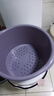 泡脚桶塑料足疗足浴盆沐足桶按摩加厚洗脚盆家用泡脚盆过小腿 【按摩足浴盆】熏衣紫 实拍图