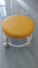 明智一凡滑轮矮凳带万向轮小凳子家用圆型鞋板凳带娃儿童懒人静音靠背椅子 橘色【圆凳】加粗加厚款 实拍图