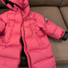 保姆鹅  【风墙】儿童羽绒服宝宝中长款护脸加厚外套保暖童装[NG2664] 石榴粉 120 实拍图