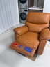 芝华仕（CHEERS）头等舱智能椅皮单椅简约多功能躺摇转单人沙发芝华士K1232手动橙 实拍图