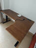 木藝生转角双电机电动升降电脑桌家用办公双人L型桌子工作台拐角书桌 双电2节插排右拐角3cm实木胡桃色 1.6*1.1M(升级加强版收纳横梁) 实拍图