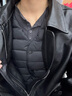 雪中飞26新款女式羽绒服内恤轻薄短款可外穿百搭保暖休闲舒适气质圆领 宝石黑|8086 S /160/84A 实拍图