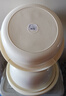 新款圆形家用洗脸盆加厚卫生间厨房洗衣洗菜洗脚宿舍泡脚盆 奶油黄 加大号【直径39.5CM】 实拍图
