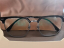 蔡司（ZEISS）镜片近视眼镜框男半框防蓝光辐射可配带散光度数眼睛女钛合金镜架 升级钛材 黑银 配colorein镜片1.56防蓝光 0-600度 实拍图