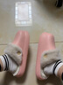 朴西冬季防水可拆卸棉拖鞋女士保暖室内厚底防滑可外穿 浅粉 38-39 实拍图