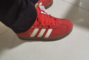 adidas「T头鞋」VL COURT复古休闲板鞋德训鞋男女阿迪达斯轻运动 浅猩红/暖香草色/黄色   35.5 实拍图