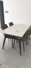 芝华仕（CHEERS）[无仓储]岩板餐桌椅子全套家用高级感PT080白1.4四椅灰方 实拍图