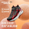Skechers斯凯奇儿童秋冬休闲男女童二棉鞋轻质加绒保暖靴405222L/302583L 男童/黑色/红色/BKRD 32 实拍图