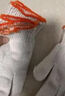 橘边棉纱劳保手套轻便舒适耐磨手部防护劳保手套透气线手套 普通棉线5双 实拍图
