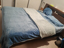 京东京造 220g牛奶绒四件套 A类秋冬加厚高克重法兰绒保暖双人床单枕套被套 1.5米床 海澜 实拍图