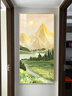 墨派（Mopai）玄关装饰画竖版现代简约走廊过道背景墙壁画入户轻奢挂画免打孔 背靠金山 80*160cm晶瓷+铝合金边框 实拍图