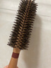 Creative art卷发梳子女男内扣梳猪鬃毛直发卷发梳木梳造型梳滚梳理发梳直纹款 实拍图