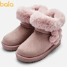 巴拉巴拉儿童雪地靴加绒加厚女童棉靴冬季中筒靴子防滑甜美保暖潮 实拍图