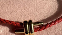 周大福简约时尚配件皮绳手绳 红绳 21.25cm AX100 实拍图