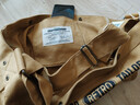马登工装美式复古大容量斜挎包男士机车通勤电脑包报童邮差托特包男 杏黄色【加宽/可调节肩带】 均码（约55*18*29）cm 实拍图
