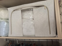 沃尊衣服收纳箱布艺大容量超大衣物整理盒羽绒服收纳袋衣物被子百纳箱 100L米白色-天山棉麻 2个装：双视窗可视/加厚面料 实拍图