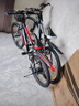 EG7山地自行车成人学生变速越野单车双减震赛车26寸青少年男女 辐条【加厚防滑轮-更安全】黑白 26寸21速【适合：160-180CM】 实拍图