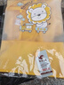 长袖罩衣口水巾宝宝吃饭罩衣围兜防水防脏饭兜反穿衣 狮子黄色 90(建议0-1岁) 实拍图