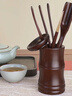 金灶（KAMJOVE）黑檀木茶道六君子茶夹杯夹茶则茶漏 功夫茶具配件套装 竹筒造型 KP-8 实拍图