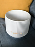 陶瓷花盆绿植盆栽亚光北欧风简约花盆大号桌面绿植盆送塑料托盘 白色 大号（16.5*16.5*14） 实拍图