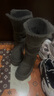 星期六雪地靴女厚底加绒复古加厚保暖不过膝棉靴2026冬季新款百搭 灰色 38 (240mm) 标准码 实拍图
