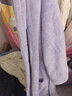 洁丽雅（Grace）加厚平纹浴袍 吸水可穿可裹浴巾 家用情侣保暖浴裙柔软浴衣 紫色 实拍图