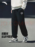安踏加绒运动长裤男冬季加厚保暖休闲束脚裤子美式复古宽松针织卫裤 实拍图