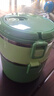 饭盒带盖上班族层层保温密封饭盒不锈钢饭盒大容量学生女便当盒 【浅绿色】二层饭盒 实拍图