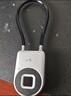 亿联智能智能指纹钢绳锁头盔锁钢绳挂锁钢丝电动摩托车单车筐防盗电子锁 【太空银】P2BF 指纹+手机解锁 实拍图