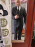 罗蒙高端免烫抗皱西服套装男士商务休闲婚礼正装西服外套上衣服男装 黑色(西服+西裤+衬衫+大礼包) 3XL 实拍图