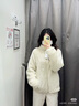 优衣库女装男装长绒摇粒绒拉链茄克/长袖外套夹克冬新款479611 01 乳白色 3XL 实拍图