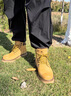 骆驼（CAMEL）王俊凯同款马丁靴高帮秋户外工装大黄靴男 GE122W7757T 金黄 42 实拍图
