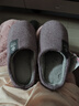 洁丽雅棉拖鞋女秋冬季室内家居防滑保暖拖鞋厚底毛毛女士家用男棉鞋外穿 紫色 【抗菌升级款】 36-37 (适合35-36码) 实拍图