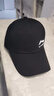 2025新款帽子棒球帽秋冬男女户外旅游钓鱼鸭舌帽大头围运动遮阳帽 LN黑色单标 均码纯棉版卡扣调节52-62cm 实拍图