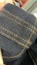三彩2025冬季新款磨毛牛仔裤休闲直筒裤九分裤简约显瘦M 深海蓝 S 155/64A 155/64A 实拍图