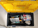 【万人同抢】家用多功能五金收纳箱手提电工工具箱车载维修配件箱 【双层星.金黄】20寸加厚 复工爆品 实拍图