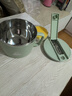 京东京造 泡面碗 上班族304不锈钢饭盒小学生双层防烫1.3L绿色 配筷勺 实拍图