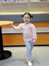 班喜迪女童裤子秋装2026新款洋气休闲长裤宝宝卫裤春秋季儿童公主喇叭裤 灰色 100 实拍图