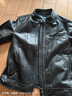 皮尔卡丹头层牛皮真皮皮衣男式短款夹克纯皮大码机车休闲外套单衣针织 实拍图