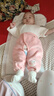 小三月6个月新生婴幼儿秋冬季加绒保暖内衣套装开裆分体加厚双面绒外套 A072和A-K071粉色【平腰按扣】 73码，建议14-18斤 实拍图